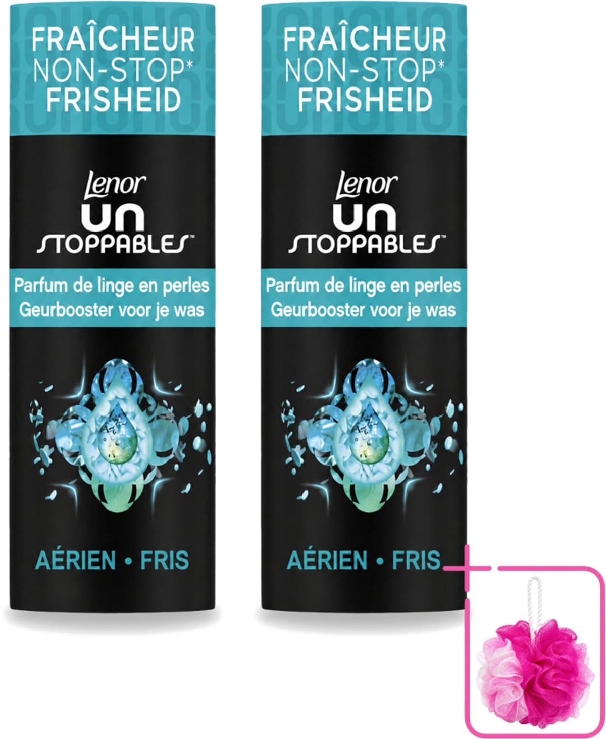 2 x Lenor Unstoppables - Geurbooster - Fris - 13 Wasbeurten - Bulkverpakking - Geurbooster - Douchemop - Frisheid — afbeelding 1