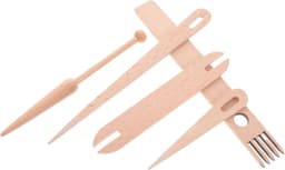 1set Mini Weefgetouw Accessoires Duurzame Houten Weefnaalden Handweefstok Weefgereedschap Voor Beginners Compleet Reisvriendelijk Weefset Voor Tapestry Dekens — thumbnail 1