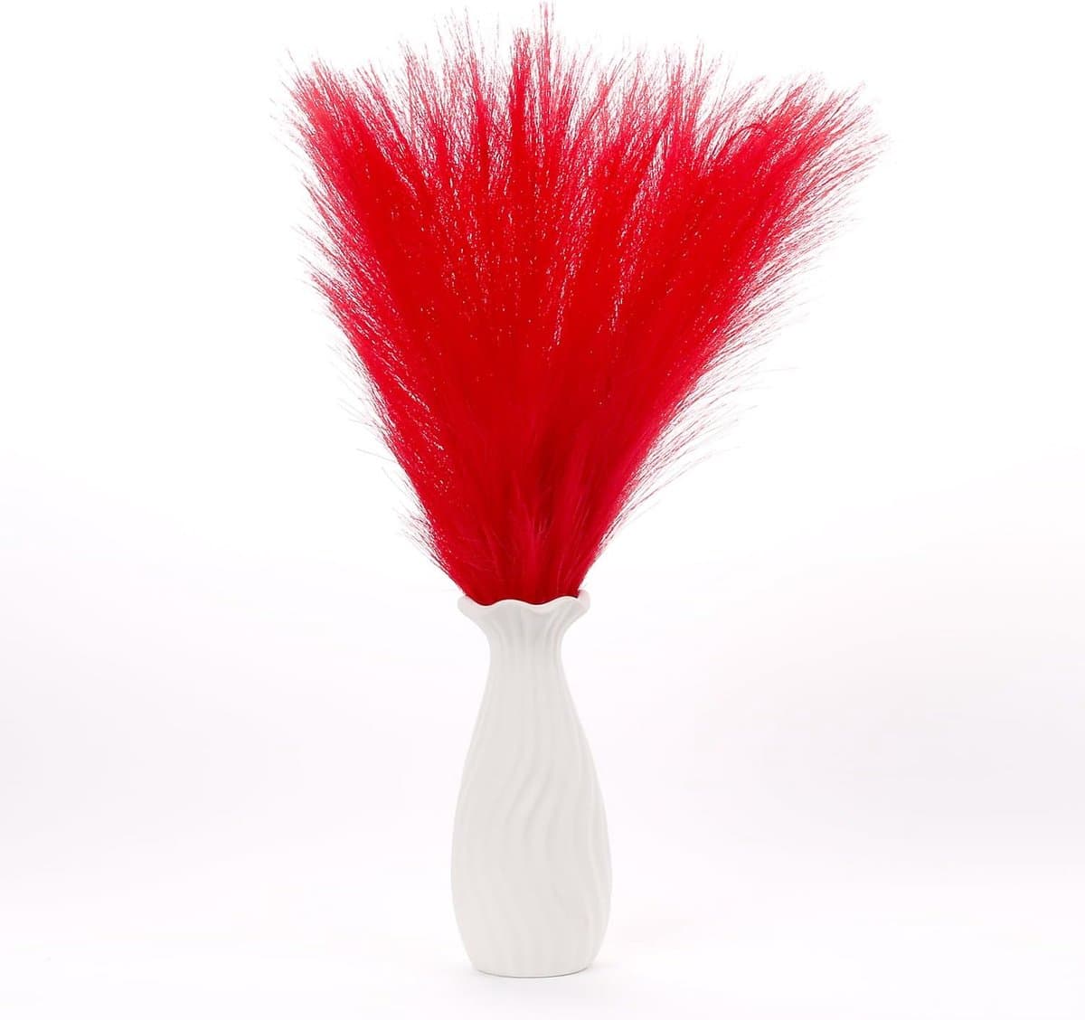 55 cm Pampasgras decor, kunstmatig droogbloemen decor kunstmatig Pampasgras voor de huisdecoratie (rood, 20 stuks) — afbeelding 1