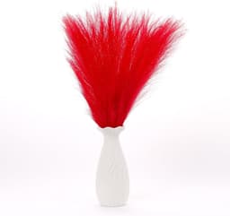 55 cm Pampasgras decor, kunstmatig droogbloemen decor kunstmatig Pampasgras voor de huisdecoratie (rood, 20 stuks) — thumbnail 1