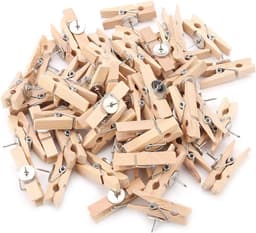 Houten Clips - Fotohouders - Foto's Ophangen - Natuurlijk Materiaal - 50 Stuks - Natuurlijk — thumbnail 1