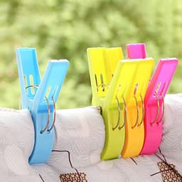 Badlaken Knijpers - 12 stuks - Handdoek Knijpers - Kunststof - Strandhanddoekclips - Voor dagelijks wasgoed, strandhanddoek, badhanddoek - Grote knijpers in vrolijke kleuren voor strandlaken - 13cm — thumbnail 5