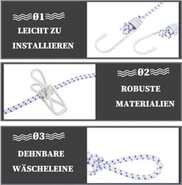Campingwaslijn draagbaar 1,8m - UittrekbaarDailyGoods — thumbnail 3