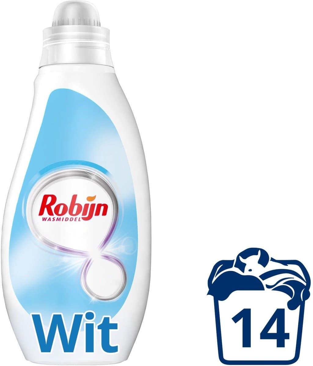 Robijn Vloeibaar Wasmiddel | Wit | 14 wasbeurten | 700ML — afbeelding 1