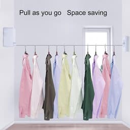 Intrekbare Waslijn - Drooglijn Wandmontage - Kleding Drogen - Zelfoprolend Mechanisme - 4.2 Meter - Wit — thumbnail 2