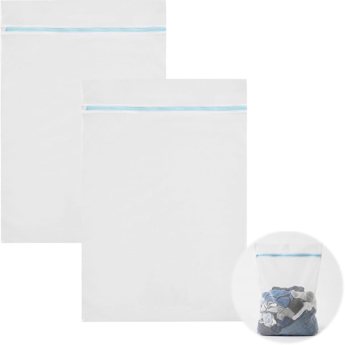Omgoods - Set van 2 Extra Grote Waszakken met Robuuste Ritssluiting — afbeelding 1