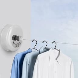 Waslijn Uitschuifbaar - Drooglijn Binnen - Kleding Drogen - Verstelbaar Roestvrij Staal - 2 Meter - Zilverkleurig — thumbnail 3