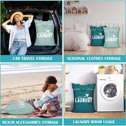 Dailygoods - 2 Stuks Grote Waterdichte Reiswaszakken voor Vuile Kleding — thumbnail 3