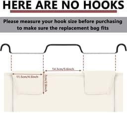 Dailygoods - Vervangende Waszakken voor Was Sorter - Set van 3 in Beige, Grijs en Zwart — thumbnail 2