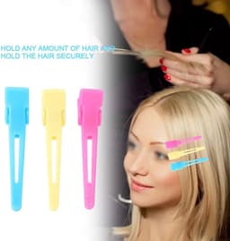Haarspelden Set - Styling Clips - Haar Verven Knippen - Dubbel Scharnier Ontwerp - 60 Stuks - Kleurrijk — thumbnail 4
