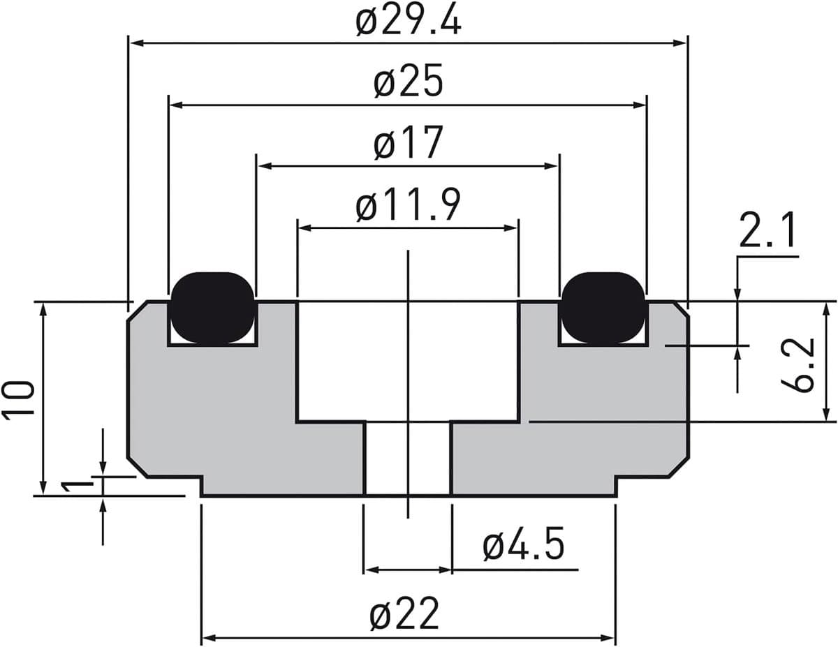 Apparaatpoten set - Hifi meubels - Trillingen dempen - Aluminium met rubber - 4 stuks - Zilver — afbeelding 1