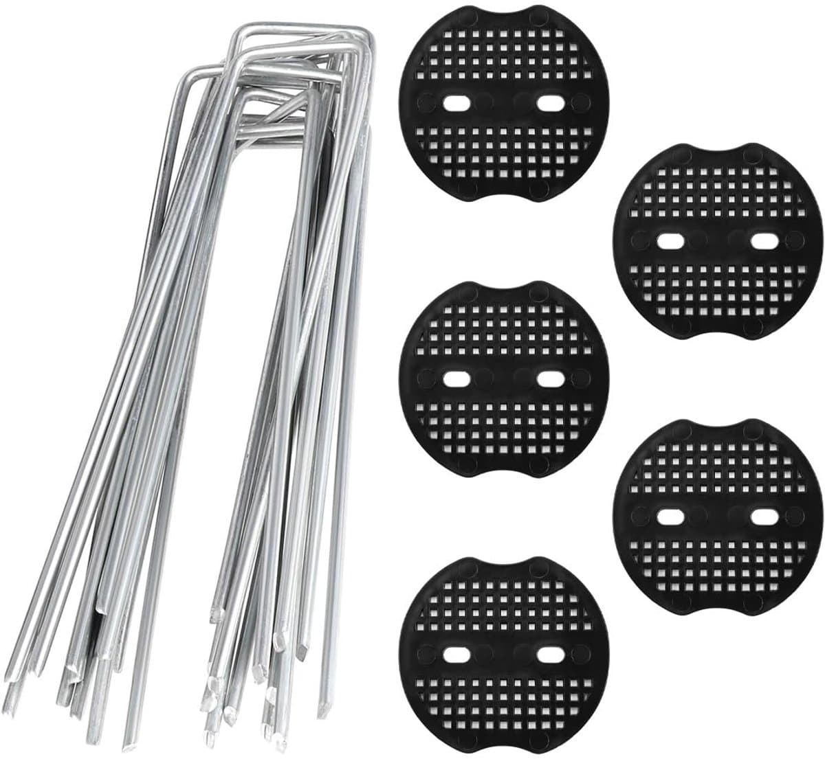 Dailygoods- Bevestiging Grondankers 20 Stuks - Robuust/roestvrij Staal - 10 cm Lang - Tuin/kunstgras - Eenvoudige Bevestiging - Duurzaam — afbeelding 1