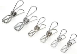 Roestvrijstalen Clips - Wasknijpers Houders - Kleding Drogen - Roestbestendige Constructie - 5.2cm 100 Stuks - Zilverkleurig — thumbnail 4