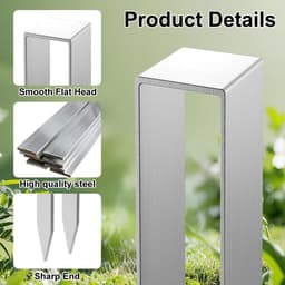 SnelShoppen - 4 Stuks Rose Arch Grondankers U-Vormige Legering Staal, 300x29x21mm, Roestvrij en Duurzaam voor Tuin, Feest en Buitengebruik — thumbnail 3