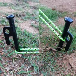 SnelShoppen - Pack van 8 Grondankers, Grondanker 35 cm, Stevige Metalen Peggen, Tentpeggers, Stormbestendig voor Buiten Camping, Hiking en Outdoor Act — thumbnail 3