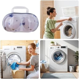 Mesh Waszakken - Bh tas machine - Kleding beschermen - Sneldrogend gaas - 20 x 34 cm - Blauw — thumbnail 2