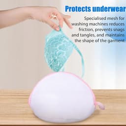 Herbruikbaar wasnet voor kleding en ondergoed, 3 stuks met ritssluiting, ideaal voor delicate was — thumbnail 5