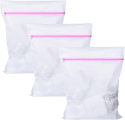 SnelShoppen - Set van 3 Wasnetten - 50 cm x 60 cm - Fijnmazige Waszak - Herbruikbare Mesh Waszak met Rits - Geschikt voor Kleding en Delicate Was — thumbnail 1