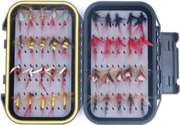 40-delige vliegvissen-vliegset, assortiment met waterdichte vliegendoos — thumbnail 1