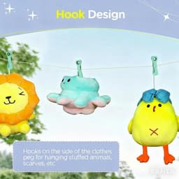 Wasknijpers met haken - Kledingklemmen - Kleding drogen - Winddicht ontwerp - 30 stuks - Multicolor — thumbnail 5