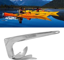 Boot Anker - Aasanker - Boot Stabiliseren - Zelfnivellerende Geometrie - 1kg - Zilver — thumbnail 5