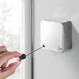 4,2 m Uitklapbare Kledinglijn - Verstelbare Binnen- en Buiten Kledinglijn - Uittrekbare Kledinglijn van RVS - Wandgemonteerde Kledinglijn voor Badkamer en Balkon — thumbnail 1
