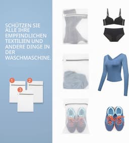Mesh Waszakken voor Delicates, Honingraat Design, Set van 3 Stuks (40x50cm) — thumbnail 4