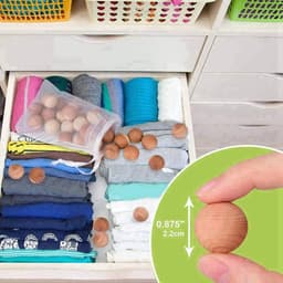 Natuurlijke geurblokken - Kledingbeschermers - Kasten opfrissen - Absorbeert vocht geuren - 96 stuks - Houtkleur — thumbnail 2