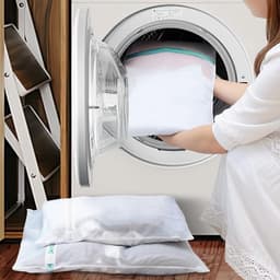 3 stuks waszak, wasnet voor wasmachine, waszak, vuile was, voor reizen, waszak, waszak voor beha, ondergoed, schoenen, babykleding, kussens, pluche dieren, waszak, 3-delige set — thumbnail 4