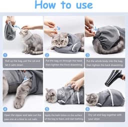 Multifunctionele Waszak voor Katten - Veilig Badderen, Nagels Knippen en Verzorging met Anti-bijtfunctie — thumbnail 4