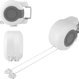 Intrekbare Waslijn voor Kleding - Buitenwanddroger met 2 Waslijnen - Eenvoudige Installatie voor Balkon en Tuin — thumbnail 2