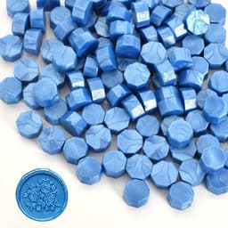 100 Stuks Blauwe Wasbolletjes voor Octagonale Wax Seal - Perfect voor Brieven, Uitnodigingen en Cadeauverpakking — thumbnail 5
