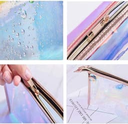 Draagbare Reiswaszak en Transparante Make-up Tas met Rits voor Pennen, Koptelefoon en Kleine Make-up Accessoires - Set van 2 — thumbnail 5