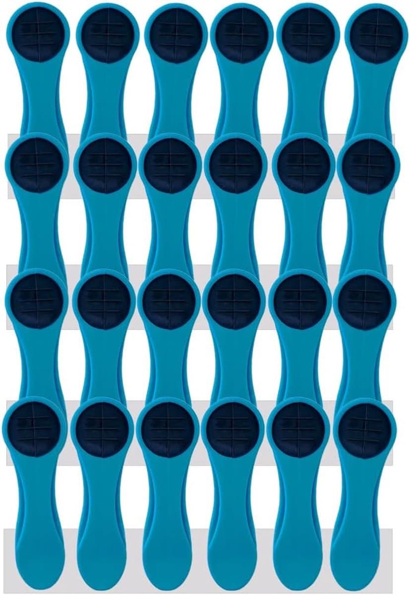 Wasknijpers, wasknijpers met spiraalveren en soft grip, softgrip, soft-touch, blauw/antraciet — afbeelding 1