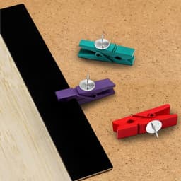 Allecto - Houten Multigekleurde Pin Knijpers - Decoratieve Kledingpin - 70 Stuks — thumbnail 3