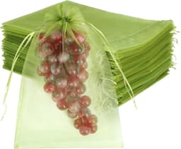 Fruitzakken - Beschermnetten Oogst - Vruchten Beschermen - Herbruikbaar Trekkoord - 100 stuks 15x20cm - Groen — thumbnail 1