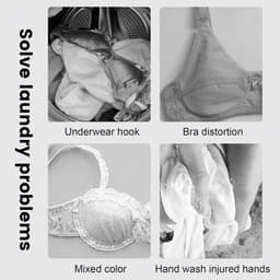 SnelShoppen - Pack van 3 waszakken voor bh's, sneldrogende waszakken voor wasmachine, bh-bescherming met rits, waszakken voor bralette en lingerie, ad — thumbnail 3