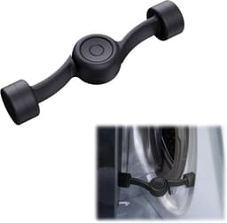 OLOEY Magnetische deurstopper voor wasmachine met voorlader- 360° verstelbaar- compact (zwart) - Magnetische voet- geschikt voor wasmachine-vaatwasser-magnetron- 360° verstelbare arm- compact (11,5 cm)- voorkomt geuren en vocht — thumbnail 1