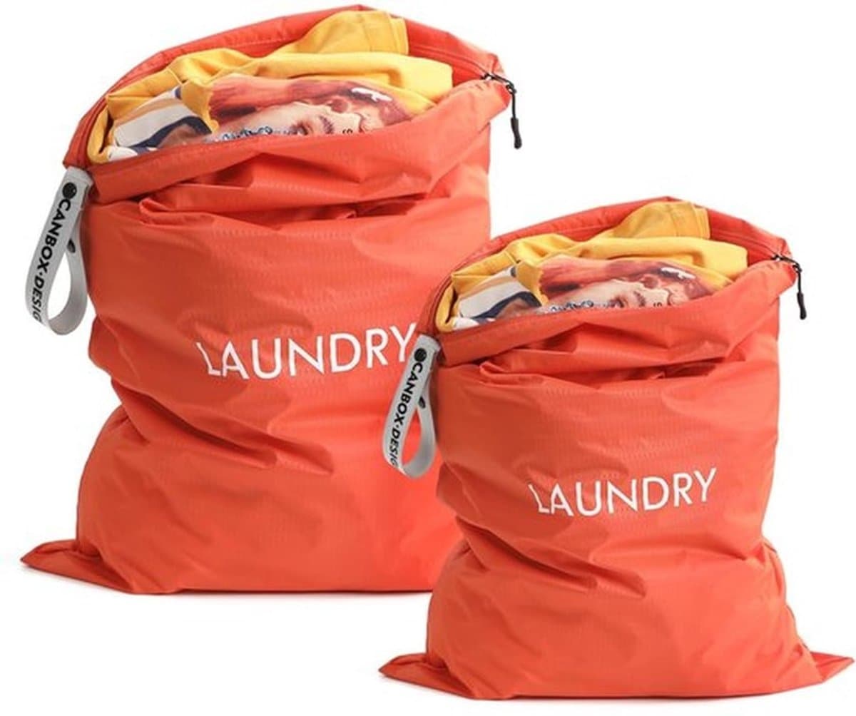 Reiswaszak waterdicht - Waszak groot - Opvouwbare wasopbergtas - 2 stuks - Ritssluiting - Voor reizen/vakantie — afbeelding 1
