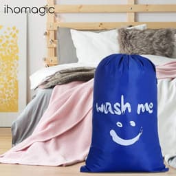 Grote Vouwbare Wasmand voor Reizen, Opvouwbare Opbergzak voor Vuile Was, 120L, Donkerblauw, Ideaal voor Kamperen en Buitenshuis Gebruik — thumbnail 4