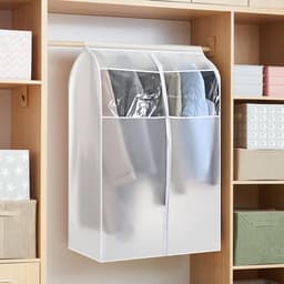 Stofdichte kledingrail hoes, opbergzak voor kleding, PEVA kledingbescherming, met volledige rits, 100x60x120 cm, ideaal voor kledingopslag en bescherming — thumbnail 2
