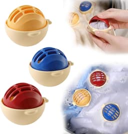 SnelShoppen - Herbruikbare Wasballen voor Kleding, Dierenhaar Verwijderaar, Lintverwijderaar, Pufferfish Vorm, Robuust en Effectief, 6 Stuks, Ideaal v — thumbnail 5