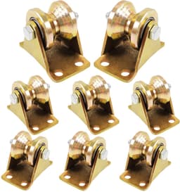 SnelShoppen - 8 Stuks Touwpulley, V-Groef Stalen Stuurrol, Kabel Rollen, Zware Wielen, Voor Waslijn, Hijssysteem, Industriële Machines, Roldeuren, Omg — thumbnail 1
