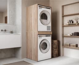 PLATAN ROOM Wasmachine-droogkast met uittrekplank • wasmachinekast voor wasmachine en wasdroger • bovenbouwkast 187 x 65 x 66 cm (eiken Sonoma) — thumbnail 3