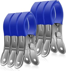 Grote Wasknijpers, 12 Stuks Handdoekclips van Plastic, Ideaal voor Strandstoelen en Wasgoed, Houdt Handdoeken op hun Plaats tegen de Wind — thumbnail 4