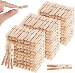Houten Wasknijpers - Kleine Knijpers - Kleding Ophangen - Natuurlijk Hout - 4.8 cm - Houtkleur — thumbnail 1