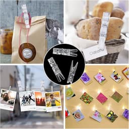 Mini Clips - Kleine Knijpers - Decoratie Ophangen - Transparant Plastic - 100 Stuks - Wit — thumbnail 3