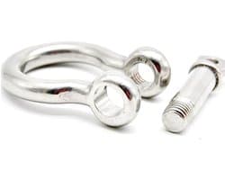 Schroefanker - Trekstaaldraadanker M12 Beugel - Zware Constructie - Roestvrij Staal 304 - M12 880 kg - Zilver