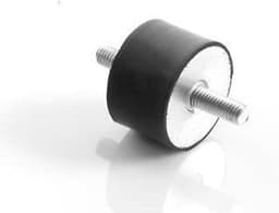 Machinevoet Meubelvoet - Rubberen Element - Trillingen Dempen - Dubbele Schroefdraad - 50x50 mm - Zwart — thumbnail 1