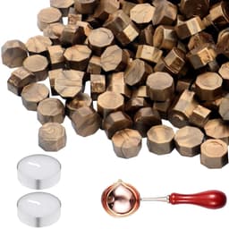 400 Stuks Octagonale Gouden Wasbolletjes voor Cadeauverpakking, Trouwaankondigingen en Gepersonaliseerde Enveloppen — thumbnail 4